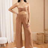 'Ximena' Wide Leg Pants WOMEN'S PANTS for women resort wear - Seaspice Resort Wear