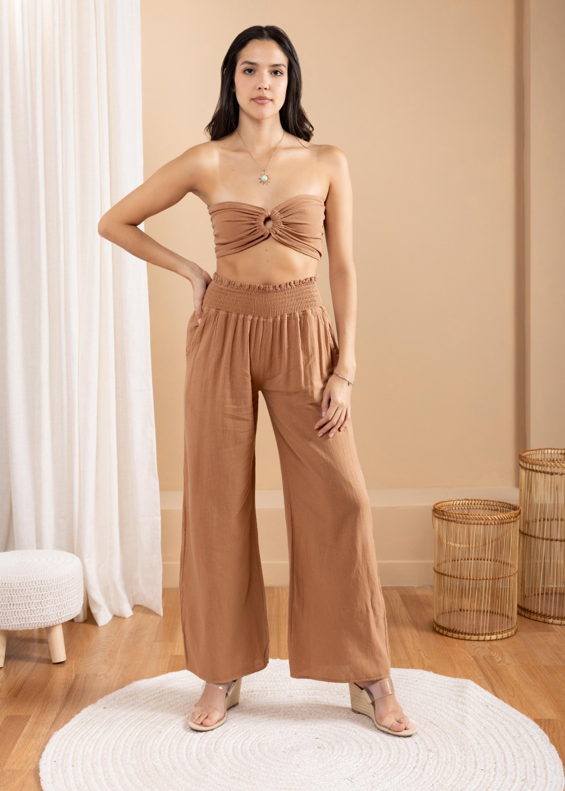 'Ximena' Wide Leg Pants WOMEN'S PANTS for women resort wear - Seaspice Resort Wear