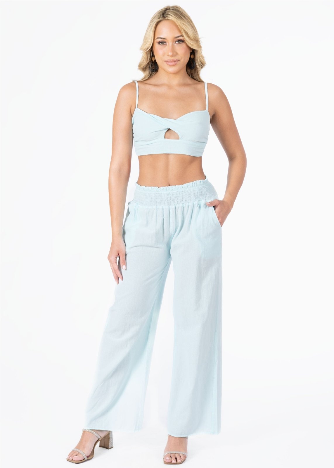 'Ximena' Wide Leg Pants WOMEN'S PANTS for women resort wear - Seaspice Resort Wear
