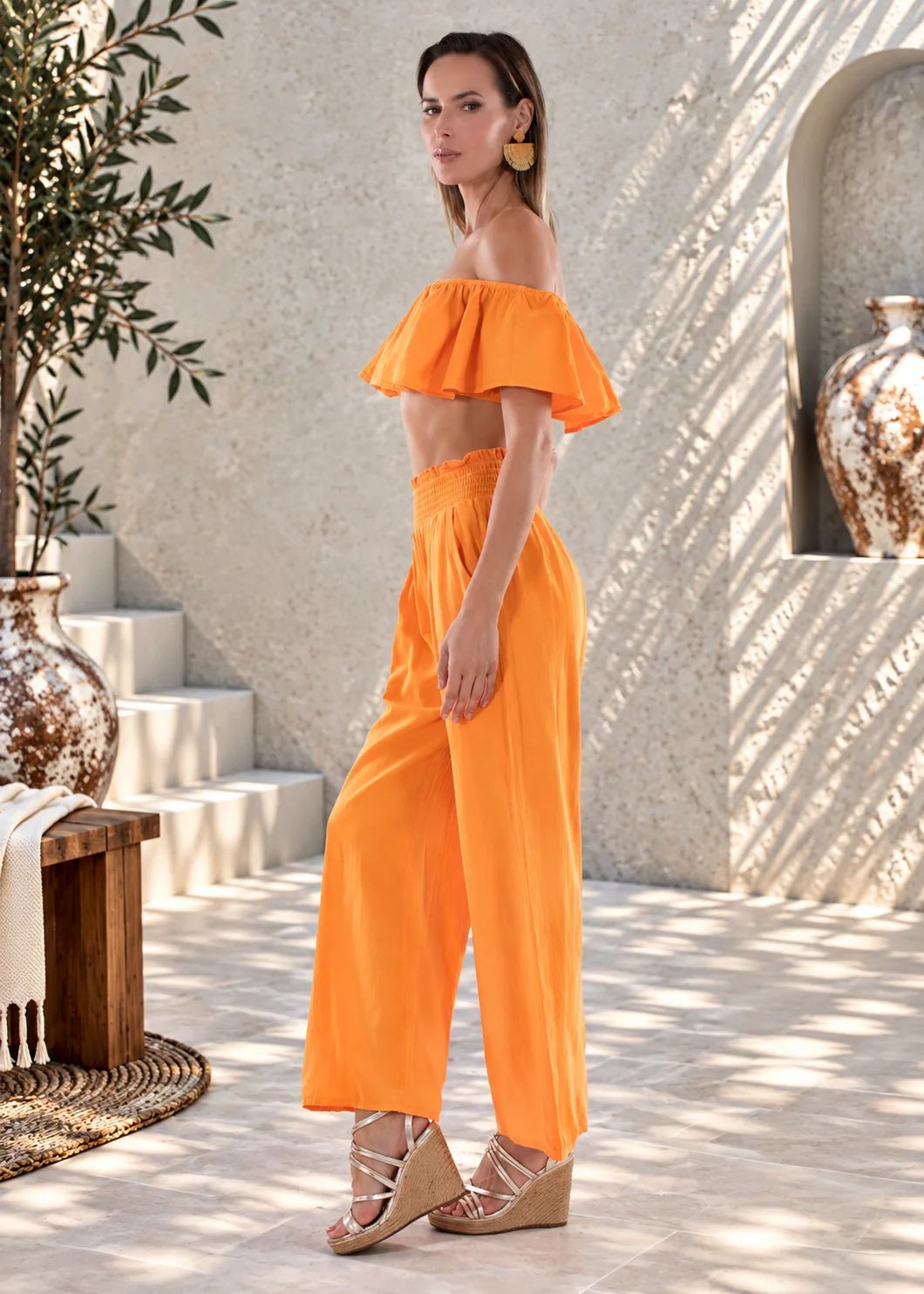 'Ximena' Wide Leg Pants WOMEN'S PANTS for women resort wear - Seaspice Resort Wear