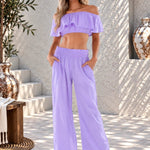 'Ximena' Wide Leg Pants WOMEN'S PANTS for women resort wear - Seaspice Resort Wear