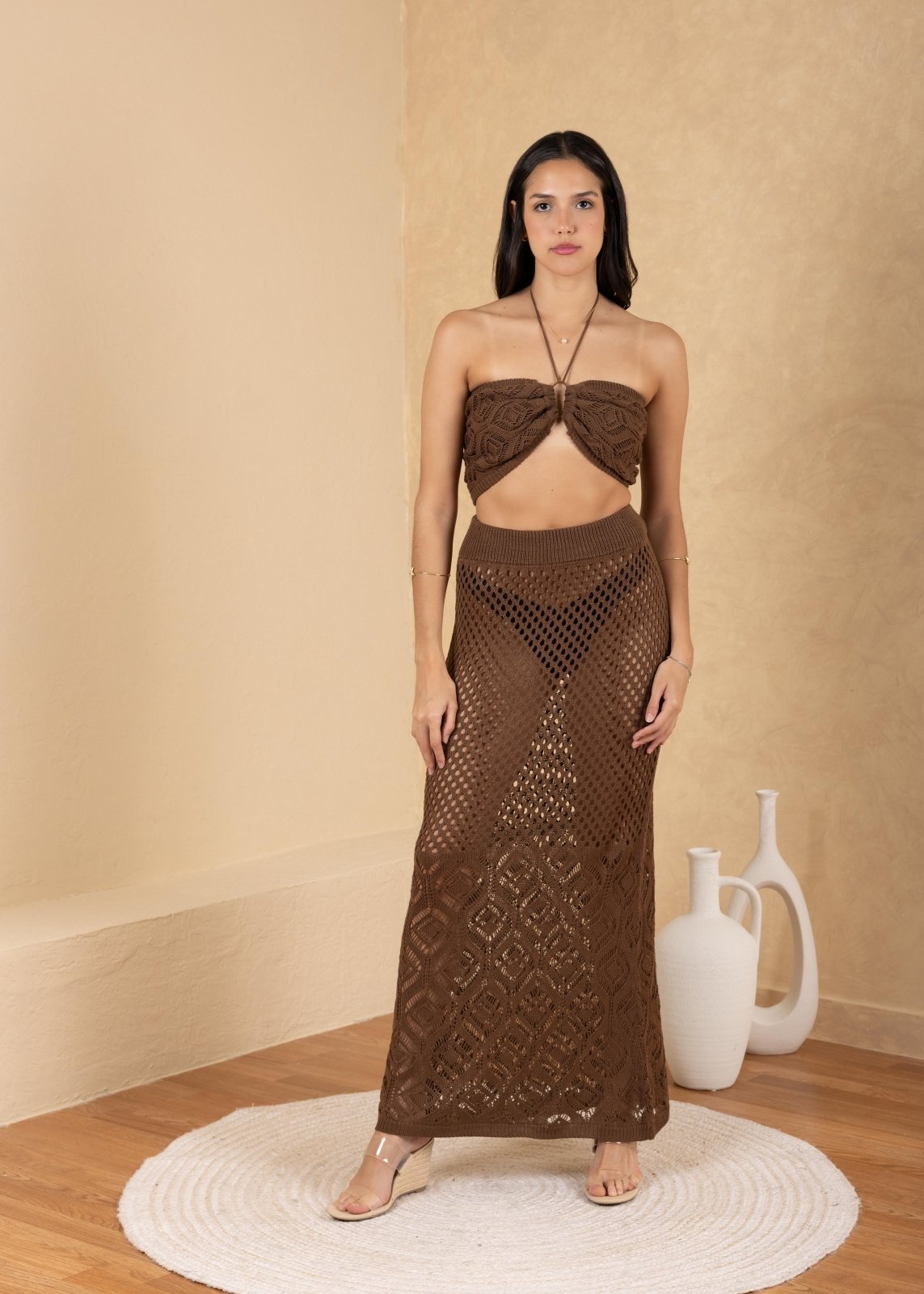 'Zaya' Crochet Mesh Crop Top WOMEN'S TOP for women resort wear - Seaspice Resort Wear