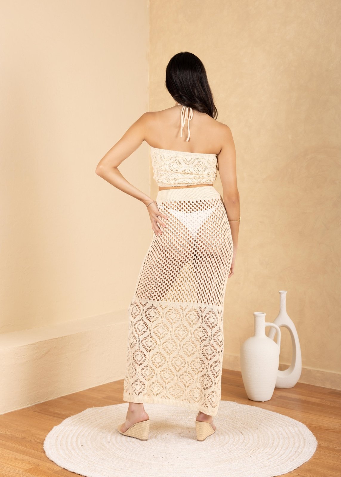 'Zaya' Crochet Mesh Crop Top WOMEN'S TOP for women resort wear - Seaspice Resort Wear