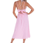 Aisha' Tie-Back Dress Baby Pink - Seaspice Resort Wear