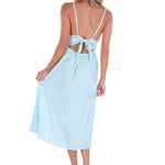Aisha' Tie-Back Dress Baby Turquoise - Seaspice Resort Wear