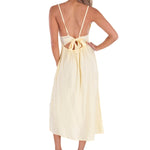 Aisha' Tie-Back Dress Baby Yellow - Seaspice Resort Wear