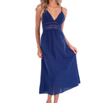 "Aisha' Tie-Back Dress Navy - Seaspice Resort Wear
