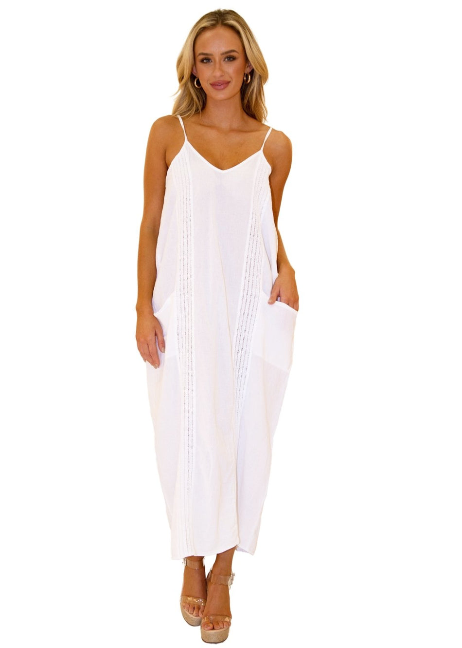 'Aitana' Maxi Dress White - Seaspice Resort Wear