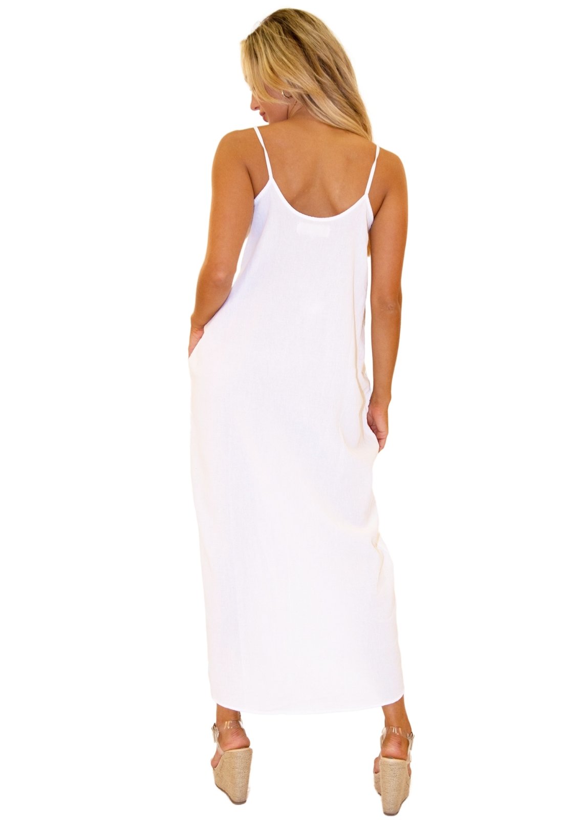 'Aitana' Maxi Dress White - Seaspice Resort Wear