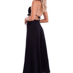 100% Cotton 'Alaia' Tassel Bikini Top Black - Seaspice Resort Wear