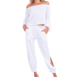 'Allegra' Flowy Off Shoulder Top - Seaspice Resort Wear