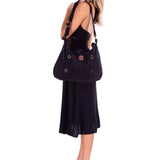 'Annick' Cotton Bag Black - Seaspice Resort Wear