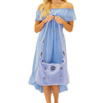 'Annick' Cotton Bag Blue - Seaspice Resort Wear