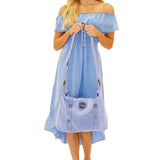 'Annick' Cotton Bag Blue - Seaspice Resort Wear