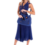 'Annick' Cotton Bag Navy - Seaspice Resort Wear
