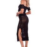 'Ashley' Crochet Skirt Black - Seaspice Resort Wear