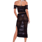 'Ashley' Crochet Skirt Black - Seaspice Resort Wear