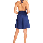 'Athena' Crochet Bust Sundress Navy - Seaspice Resort Wear