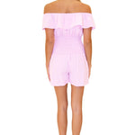 100% Cotton 'Ava' Belted Romper Pink - Seaspice Resort Wear