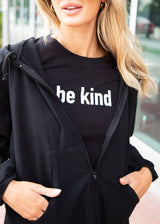 'Be Kind' Graphic Tee Black - Seaspice Resort Wear