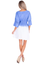 100% Cotton 'Candice' Ombre Tunic Dress Ocean - Seaspice Resort Wear