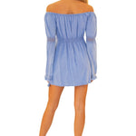 'Carey' Blue Cotton Dress - Seaspice Resort Wear