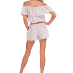 'Cassie' Low Rise Shorts Baby Beige - Seaspice Resort Wear