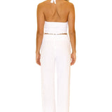 'Charlotte' Cotton Pants White - Seaspice Resort Wear