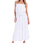 'Cielo' White Cotton Dress - Seaspice Resort Wear