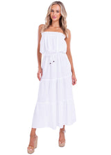 'Cielo' White Cotton Dress - Seaspice Resort Wear