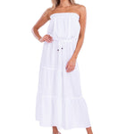 'Cielo' White Cotton Dress - Seaspice Resort Wear