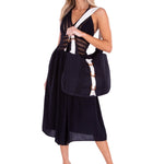 'Claudia' Cotton Bag Black - Seaspice Resort Wear