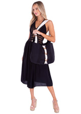 'Claudia' Cotton Bag Black - Seaspice Resort Wear