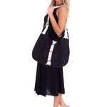 'Claudia' Cotton Bag Black - Seaspice Resort Wear
