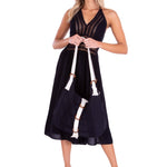 'Claudia' Cotton Bag Black - Seaspice Resort Wear