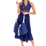 'Claudia' Cotton Bag Navy - Seaspice Resort Wear