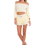 'Dahlia' Ruffle Mini Skirt WOMEN'S SKIRT for women resort wear - Seaspice Resort Wear