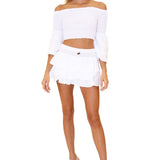 'Dahlia' Ruffle Mini Skirt WOMEN'S SKIRT for women resort wear - Seaspice Resort Wear