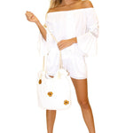 100% Cotton 'Daisy' Off Shoulder Top White