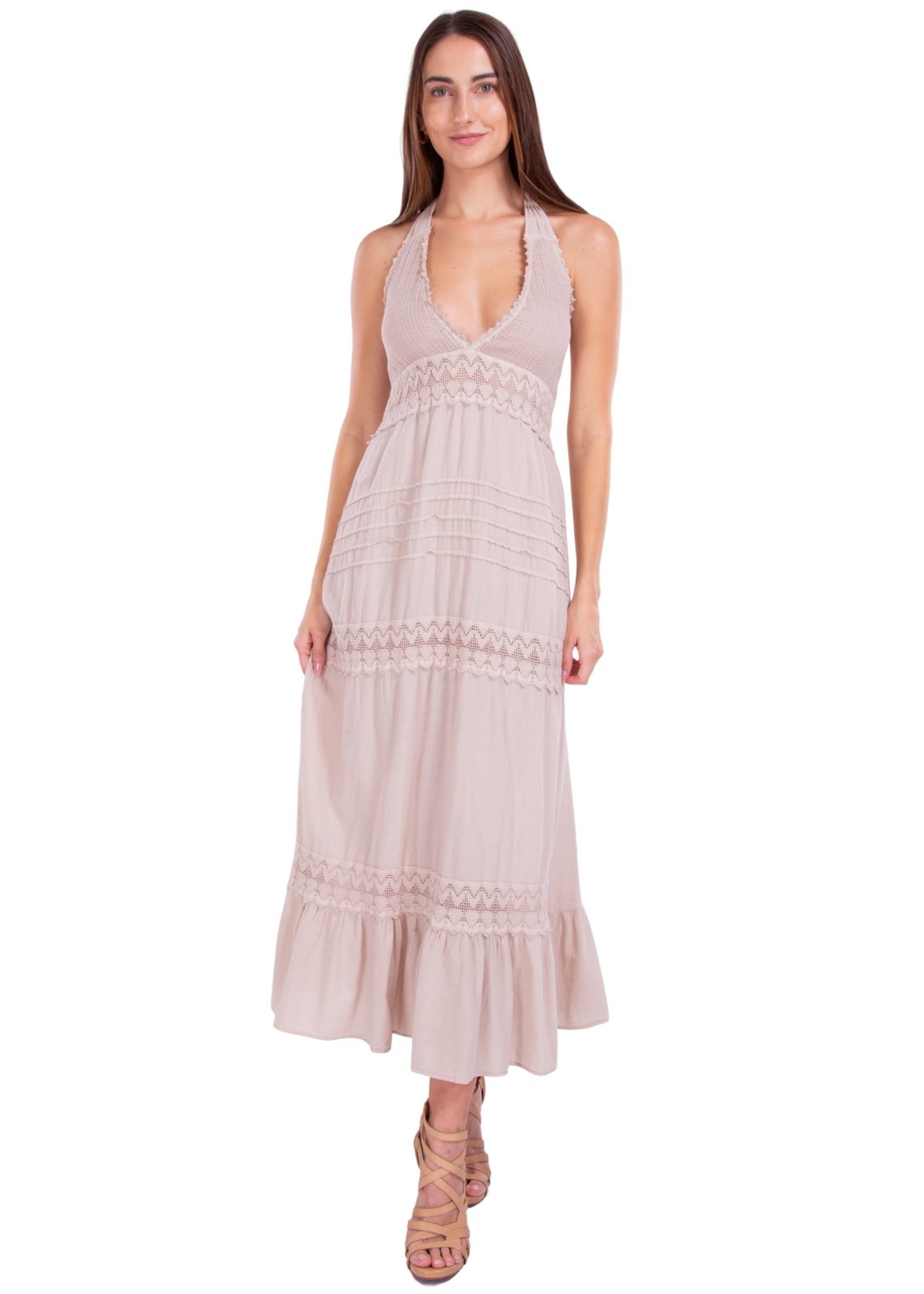 'Daphne' Halter Maxi Dress