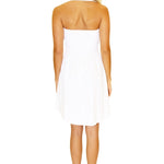 100% Cotton 'Dominique' Button Detail Dress White