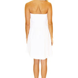 100% Cotton 'Dominique' Button Detail Dress White