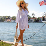 'Dulce' Long Sleeve Mini Dress White