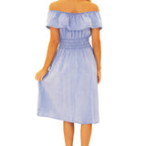 'Evie' Off Shoulder Midi Dress