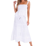'Georgiana' White Cotton Skirt