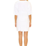 100% Cotton 'Hazel' Belted Dress White