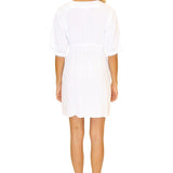 100% Cotton 'Hazel' Belted Dress White