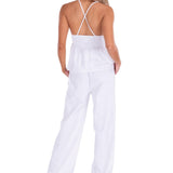 'Heidi' Side Crochet Pants White