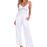 'Heidi' Side Crochet Pants White