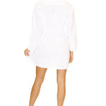 100% Cotton 'Helen' Tunic Cover-Up White